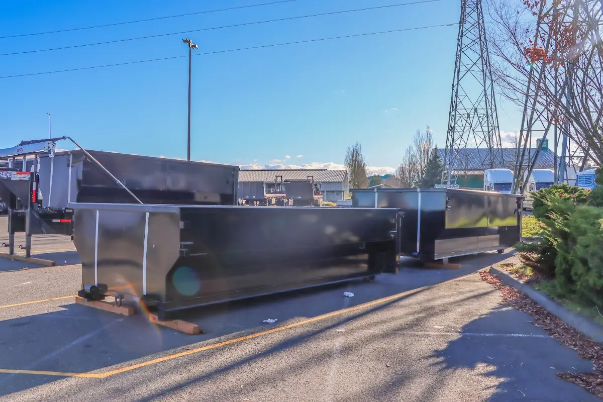 Roll-off dumpster ready for waste disposal at job site for Estate Cleanout Dumpster Rental in Litchfield Park